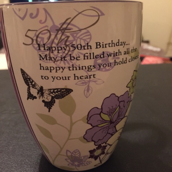 50th Birthday Mug | Purple, White, green | EUC - Picture 1 of 8